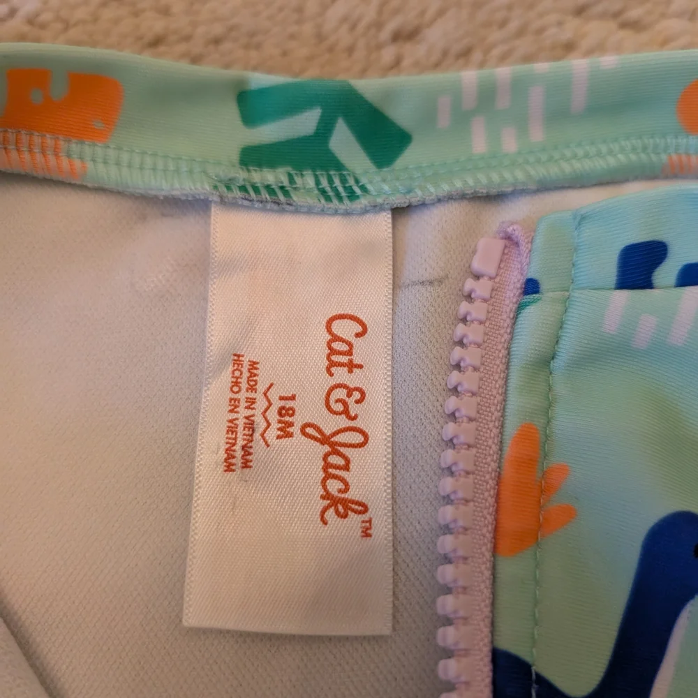 Cat & Jack Dinosaur Swimsuit Rashguard 18 Month